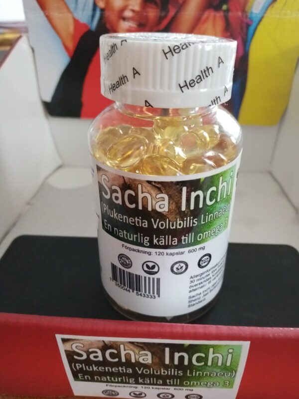 100% Sach Inchi vegan omega 3 600 mg 120 kapslar räcker i 2 månader