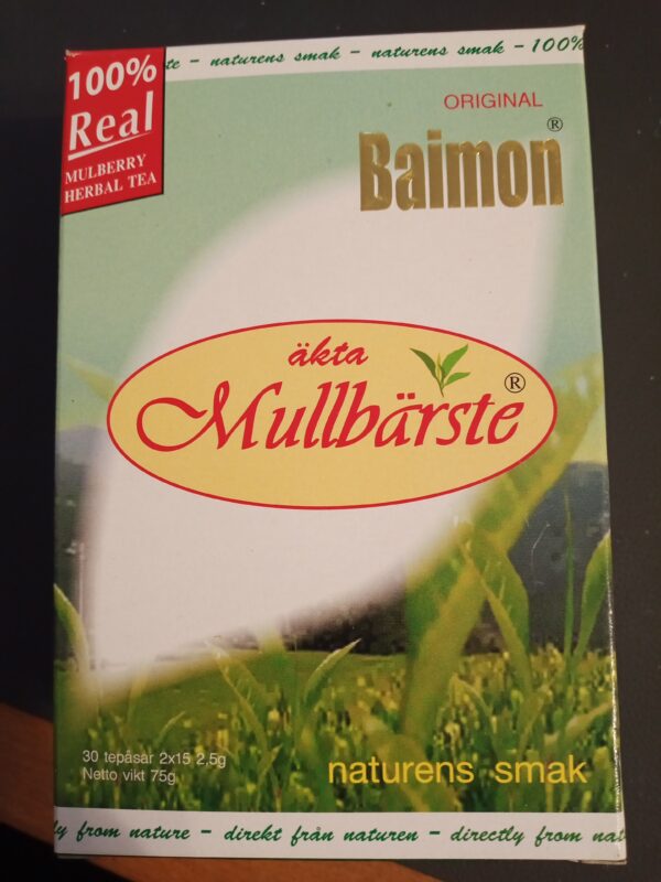 100% Äkta Mullbärste 30 tepåsar 2.2gram 66 gram tryckfelsnisse