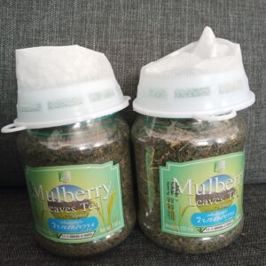 2 burkar Äkta Mullbärste i lös vikt 200 gram med tefilter